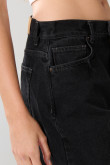 Jean gris intenso baggy con bota ancha y tiro medio