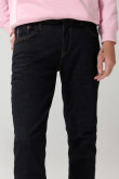 Jean ajustado tipo skinny azul intenso con tiro bajo