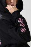 Buzo oversize negro con capota y diseños de Minnie