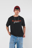 Camiseta de Karate Kid oversize unicolor cuello redondo