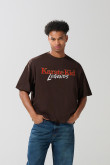 Camiseta de Karate Kid oversize unicolor cuello redondo