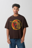 Camiseta oversize unicolor manga corta de Karate Kid