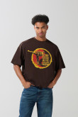 Camiseta oversize unicolor manga corta de Karate Kid