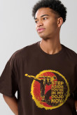 Camiseta oversize unicolor manga corta de Karate Kid