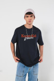 Camiseta de Karate Kid oversize unicolor cuello redondo