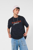 Camiseta de Karate Kid oversize unicolor cuello redondo