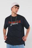 Camiseta de Karate Kid oversize unicolor cuello redondo
