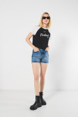 Camiseta unicolor con manga ranglan corta college
