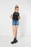 Camiseta college con manga ranglan en contraste unicolor