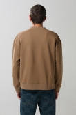 Buzo perchado unicolor cuello redondo oversize