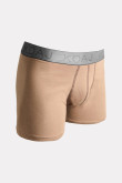 Bóxer medio en algodón unicolor y elástico liso, Koaj