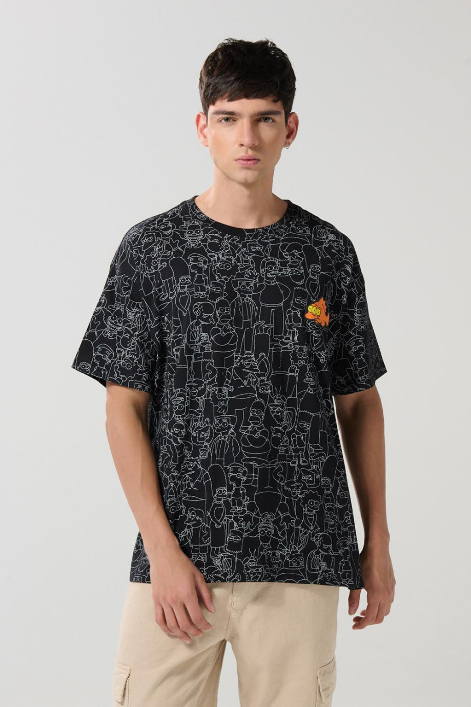 Camiseta oversize crema de The Simpsons manga corta