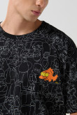 Camiseta oversize crema de The Simpsons manga corta