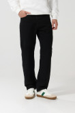 Jean 90´S tiro bajo con bota recta negro y bolsillos