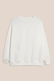 Buzo cuello redondo oversize unicolor con manga ranglan