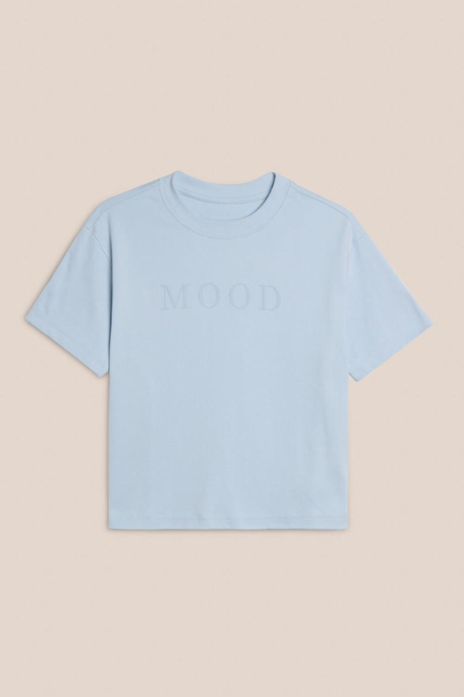 Camiseta estampada unicolor holgada manga corta
