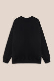 Buzo cuello redondo oversize unicolor con manga ranglan