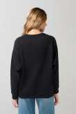 Buzo cuello redondo oversize unicolor con manga ranglan