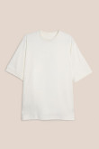 Camiseta oversize manga corta en algodón unicolor
