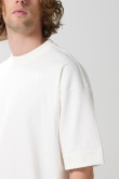 Camiseta oversize manga corta en algodón unicolor