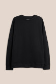 Buzo cuello redondo unicolor oversize con manga larga