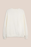 Buzo cuello redondo unicolor oversize con manga larga