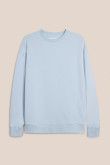 Buzo cuello redondo unicolor oversize con manga larga