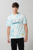 Camiseta crema tie dye de Snoopy oversize manga corta