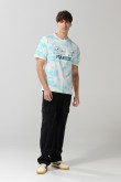 Camiseta crema tie dye de Snoopy oversize manga corta