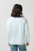 Buzo unicolor oversize con cuello redondo