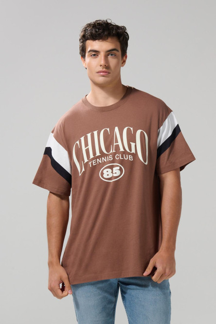 CAMISETA MASCULINA CUELLO REDONDO OVERSIZE