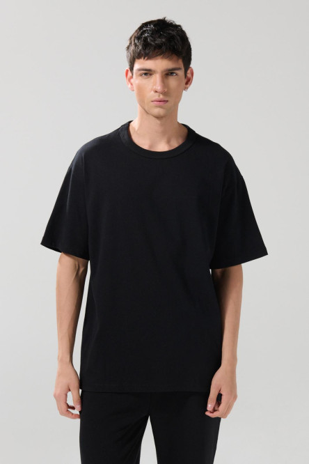 Camiseta manga corta unicolor para hombre