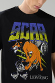 Camiseta del Rey León negra con manga corta