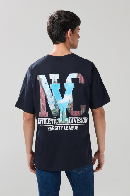 CAMISETA MASCULINA CUELLO REDONDO OVERSIZE