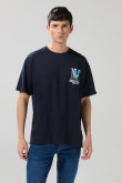 CAMISETA MASCULINA CUELLO REDONDO OVERSIZE