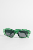 Gafas unicolores de sol con marco hexagonal