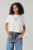 Camiseta crop top femenina