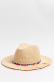 Sombrero fedora kaki medio con cinta colorida