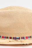 Sombrero fedora kaki medio con cinta colorida