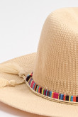 Sombrero fedora kaki medio con cinta colorida