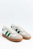 Tenis unicolores casuales suelas planas con contrastes