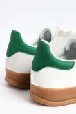 Tenis unicolores casuales suelas planas con contrastes