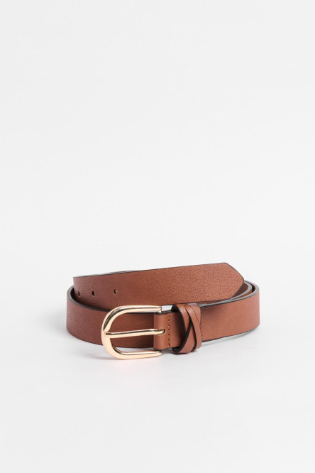 Cinturón femenino, unicolor con hebilla metalica.