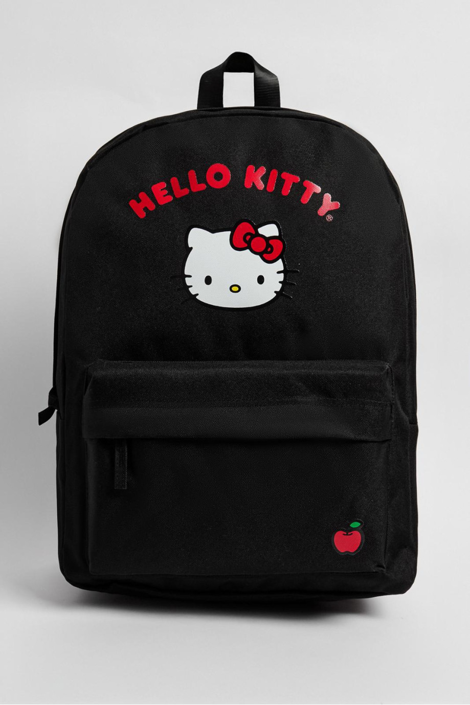 Maleta de Hello Kitty negra con cremalleras y bolsillo