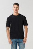 Camiseta en algodón cuello redondo unicolor