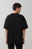 Camiseta oversize en algodón unicolor con manga corta