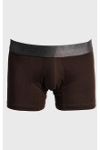 Bóxer tiro bajo trunk-corto café oscuro en algodón