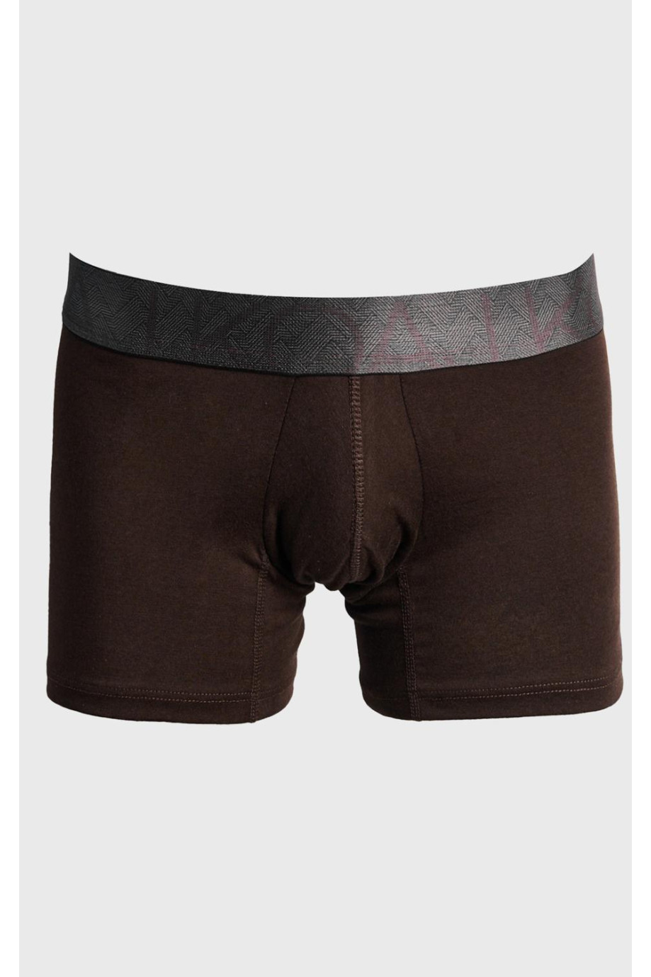 Bóxer tiro bajo trunk-corto café oscuro en algodón