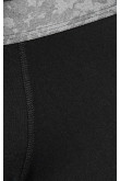 Bóxer negro midway brief-largo con cintura con estampado