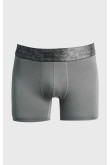 Bóxer gris tipo midway brief-largo con cintura estampada